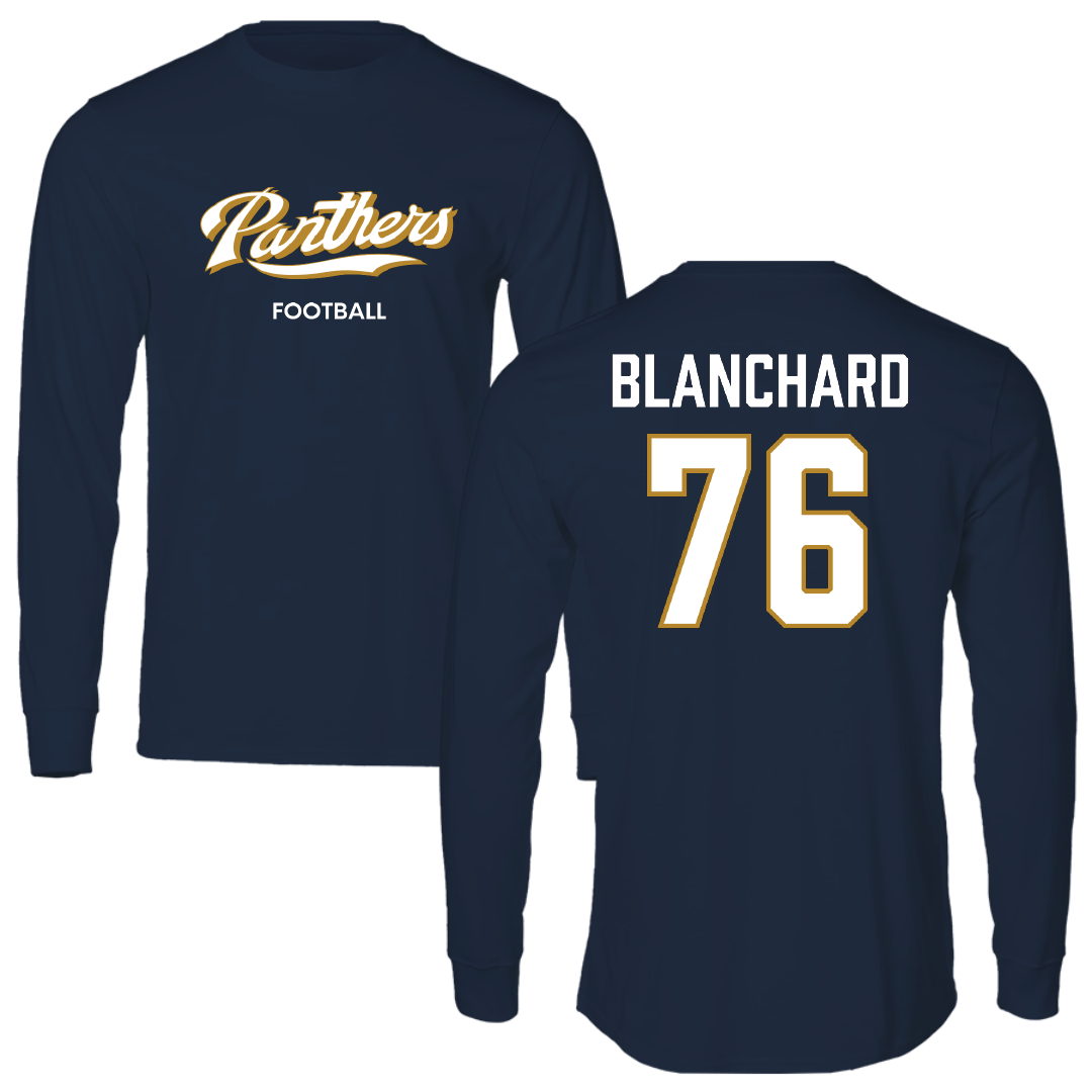Florida International University Football Navy Long Sleeve - #76 Bo Blanchard