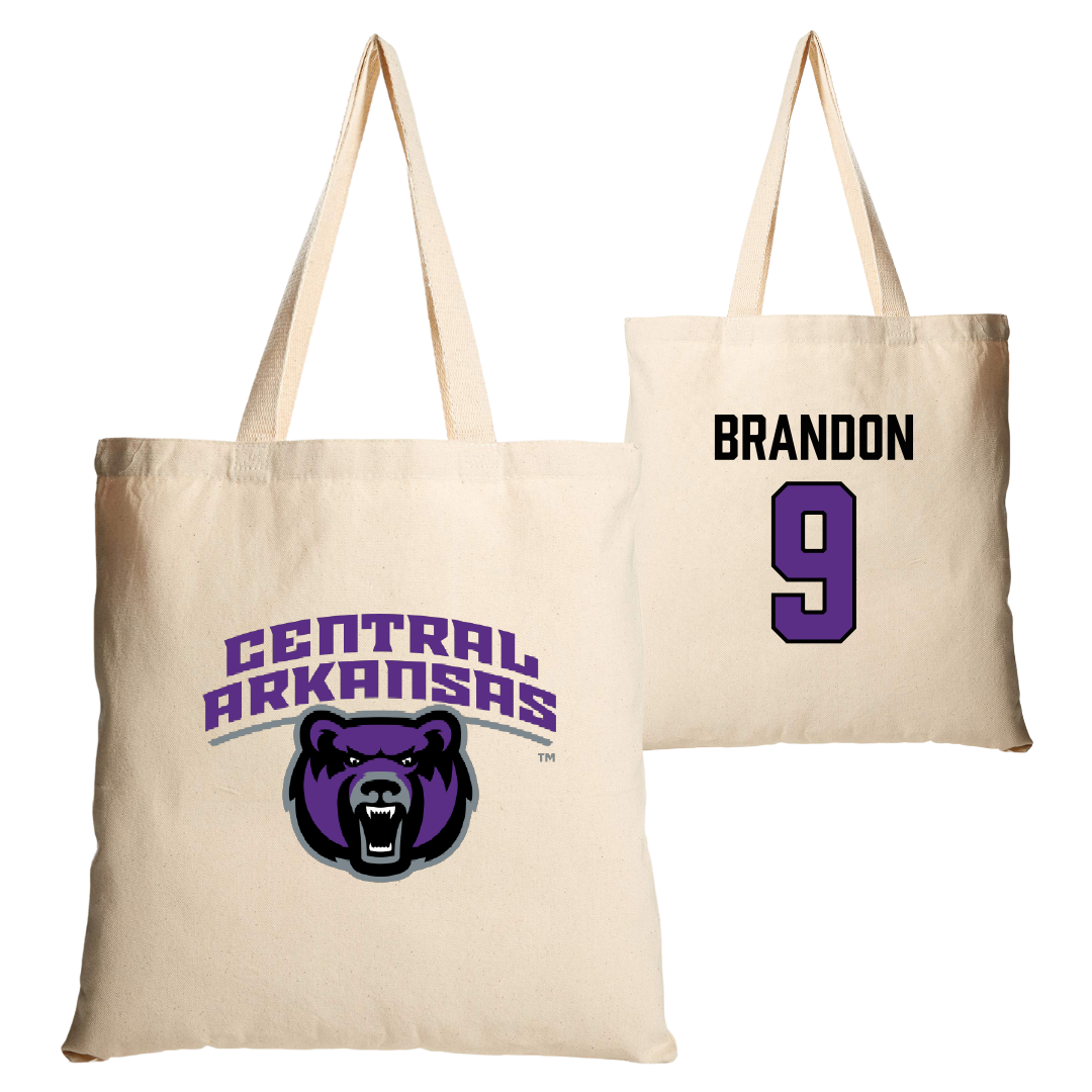 University of Central Arkansas Softball Tan Canvas Tote Bag - #9 Trinity Brandon