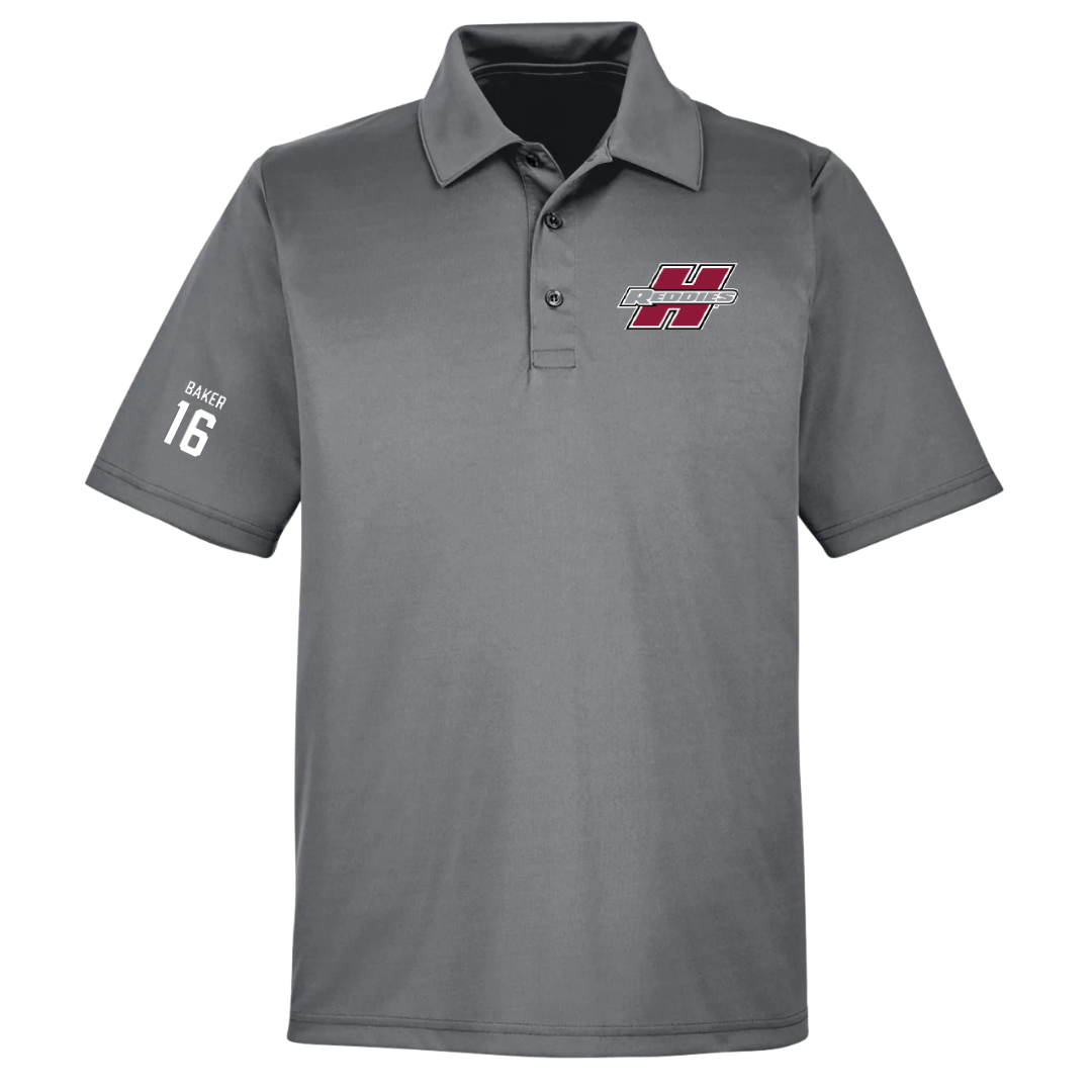 Henderson State University Football Light Gray Polo - #16 Zach Baker