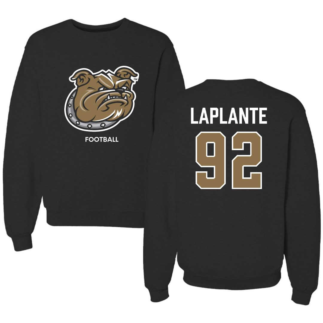 Bryant University Football Black Crewneck - #92 Nathan LaPlante