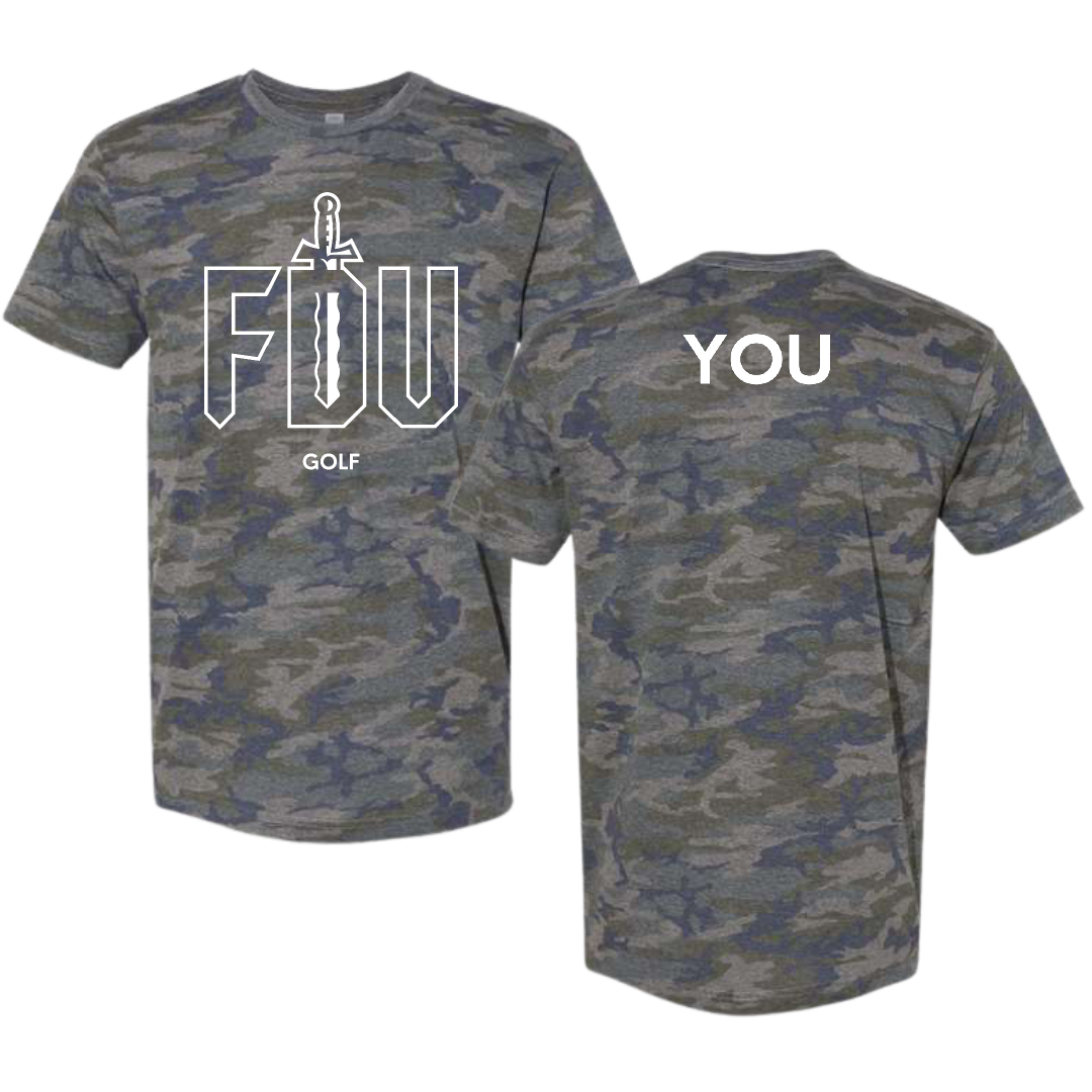Fairleigh Dickinson University-Metropolitan Campus Golf (W) Vintage Camo Tee - Kaitlyn You