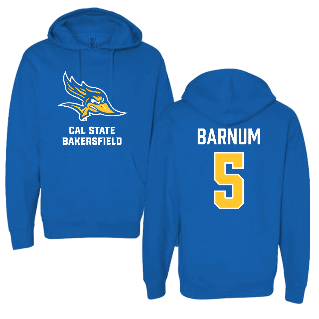 California State University-Bakersfield Baseball Blue Hoodie - #5 Lewis Barnum