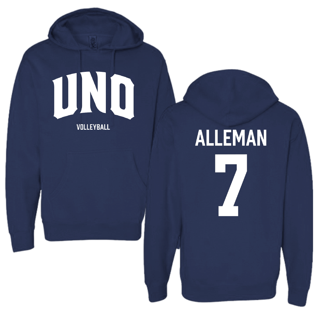 University of New Orleans Volleyball (W) Navy Hoodie - #7 Lani Alleman