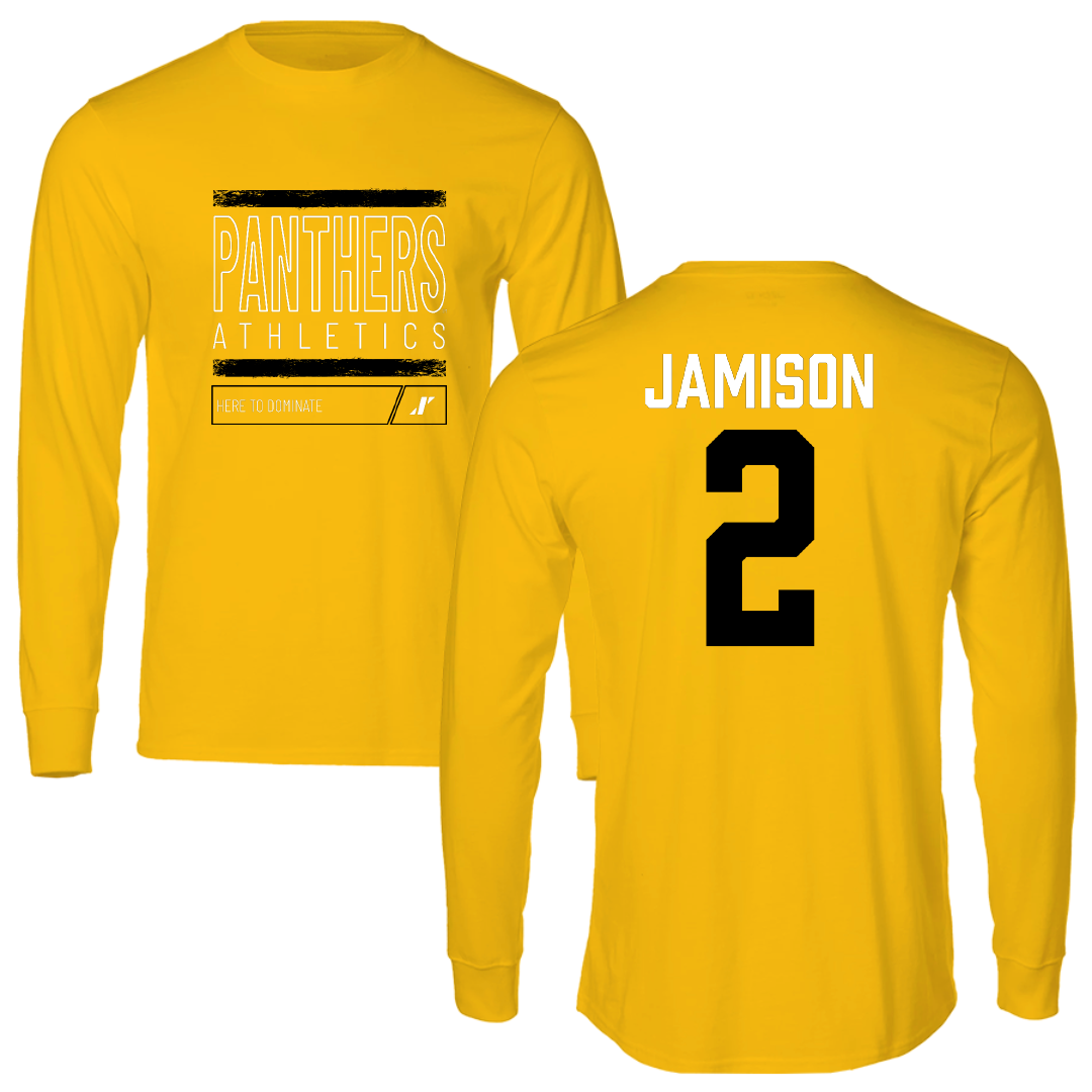 University of Wisconsin-Milwaukee Basketball Gold Dominate Performance Long Sleeve - #2 Elijah Jamison