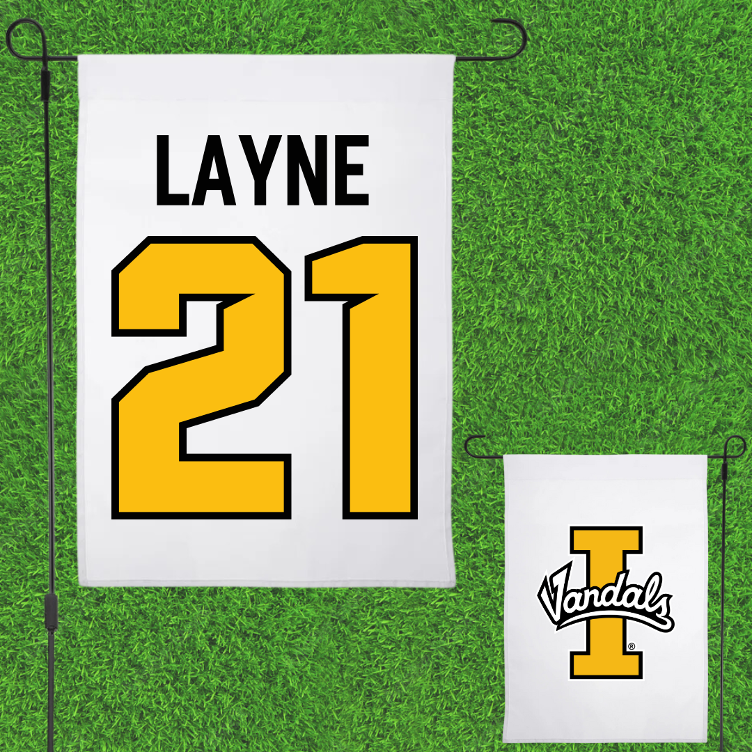University of Idaho Football White Garden Flag - #21 Dylan Layne