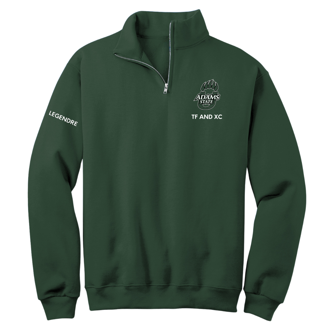 Adams State University TF and XC Forest Green Quarter-Zip - Romain Legendre