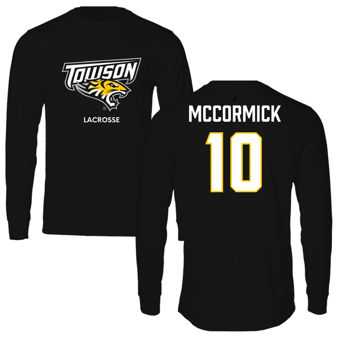 Towson University Lacrosse (W) Black Performance Long Sleeve - #10 Katie McCormick