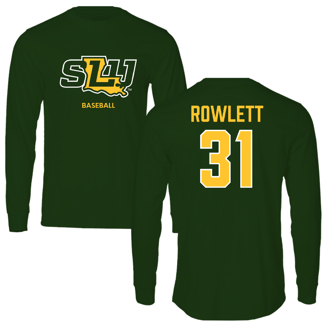 Southeastern Louisiana University Baseball Forest Green Performance Long Sleeve - #31 Grady Rowlett