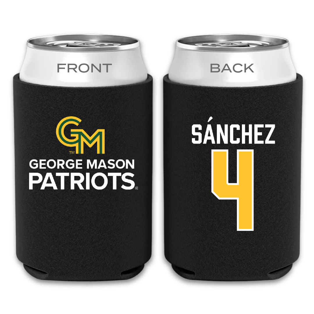 George Mason University Soccer Black Can Cooler - #4 Javi Sánchez
