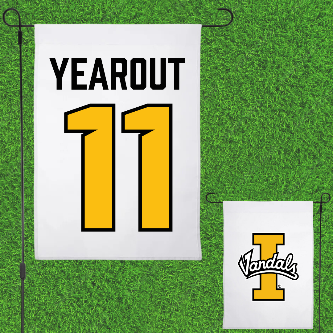 University of Idaho Basketball White Garden Flag - #11 Titus Yearout