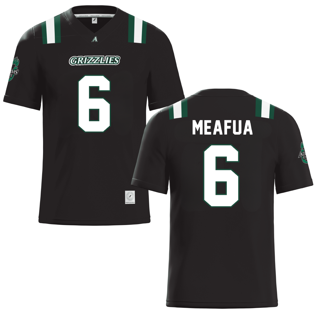 Adams State University Black Football Jersey - #6 Ren Meafua