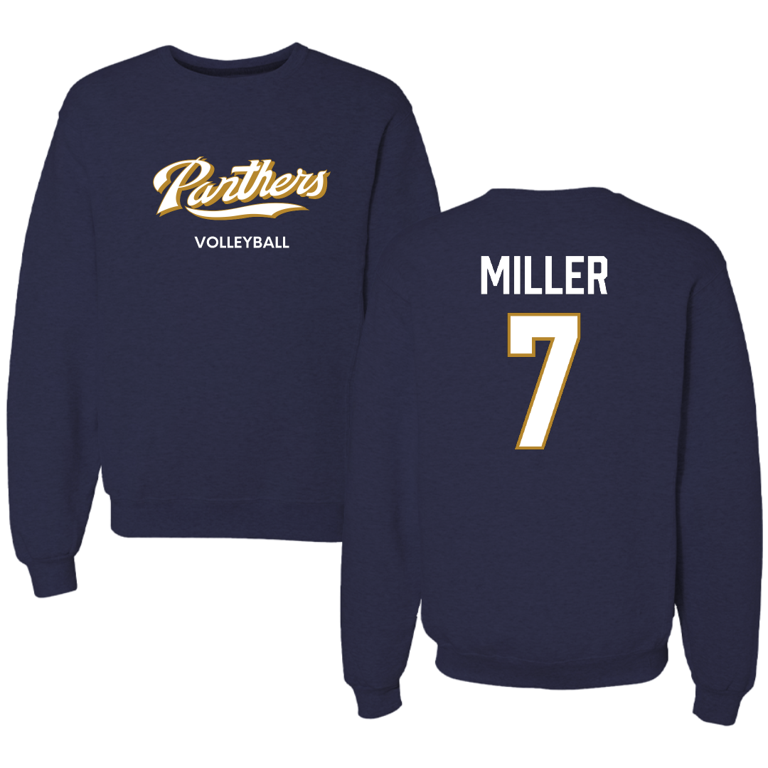 Florida International University Volleyball (W) Navy Panthers Crewneck - #7 Madisen Miller