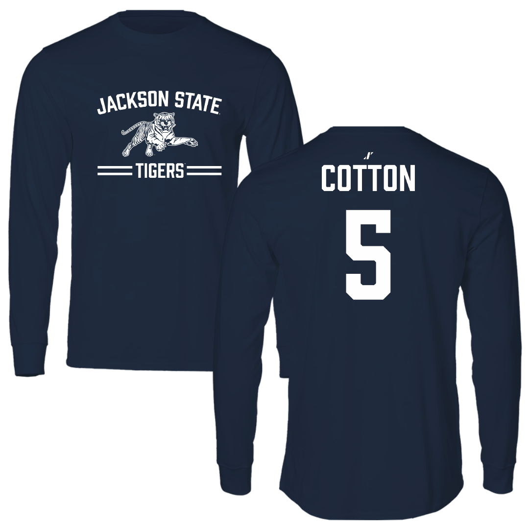 Jackson State University Basketball Navy General Long Sleeve - #5 Jaileyah Cotton