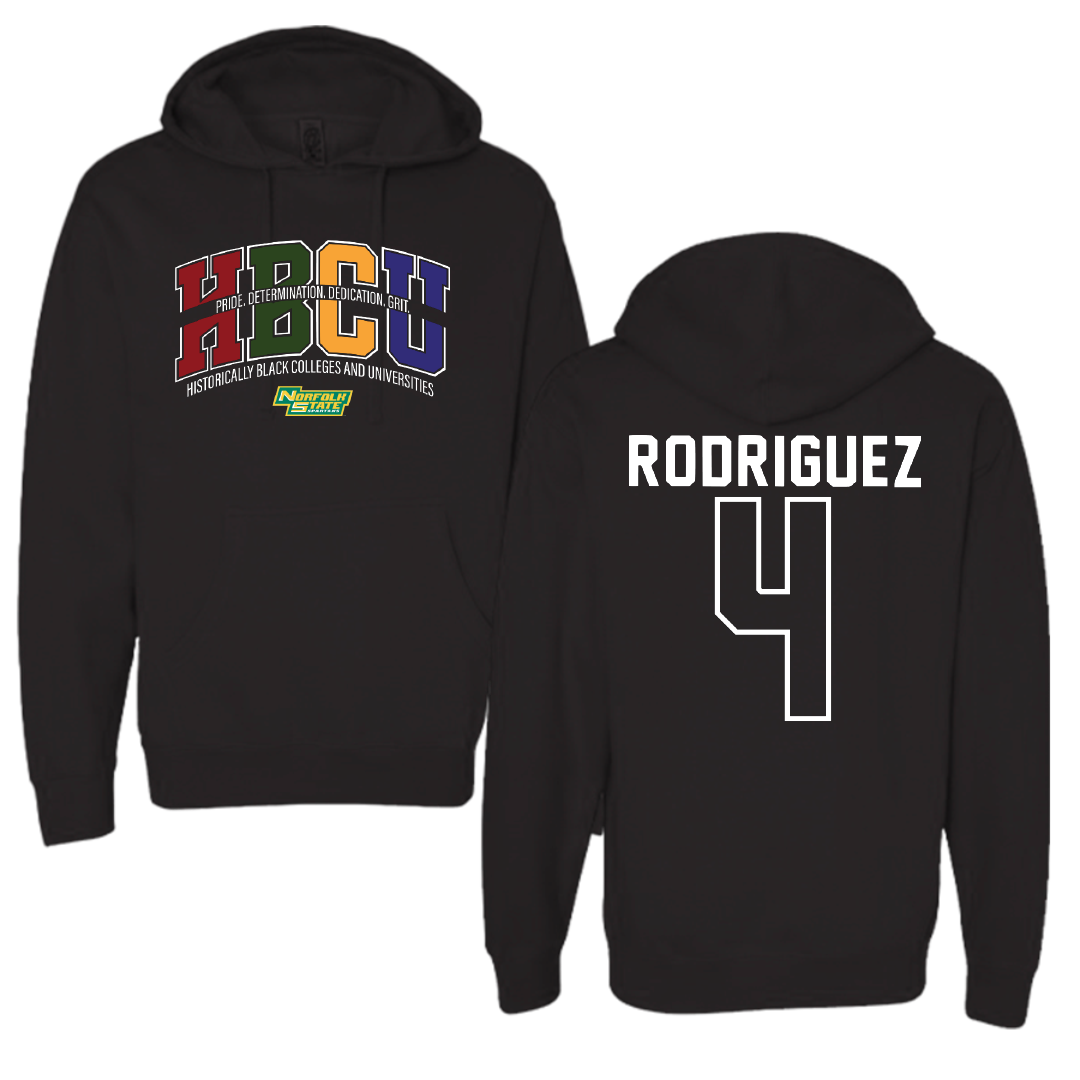 Norfolk State University Baseball Black HBCU Hoodie - #4 Raphael Rodriguez