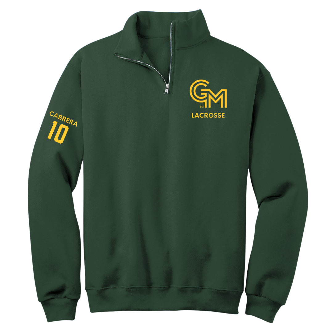 George Mason University Lacrosse (W) Forest Green Quarter-Zip - #10 Madison Cabrera