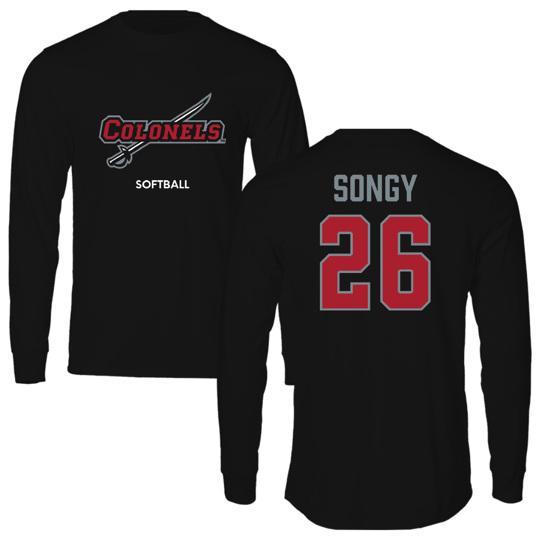 Nicholls State University Softball Black Colonels Long Sleeve - #26 Brynne Songy