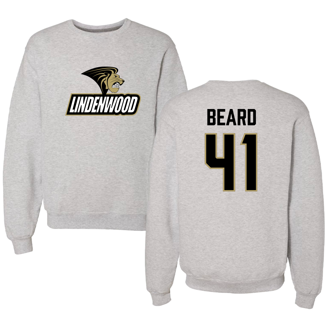 Lindenwood University Football Light Gray Crewneck - #41 Ethan Beard
