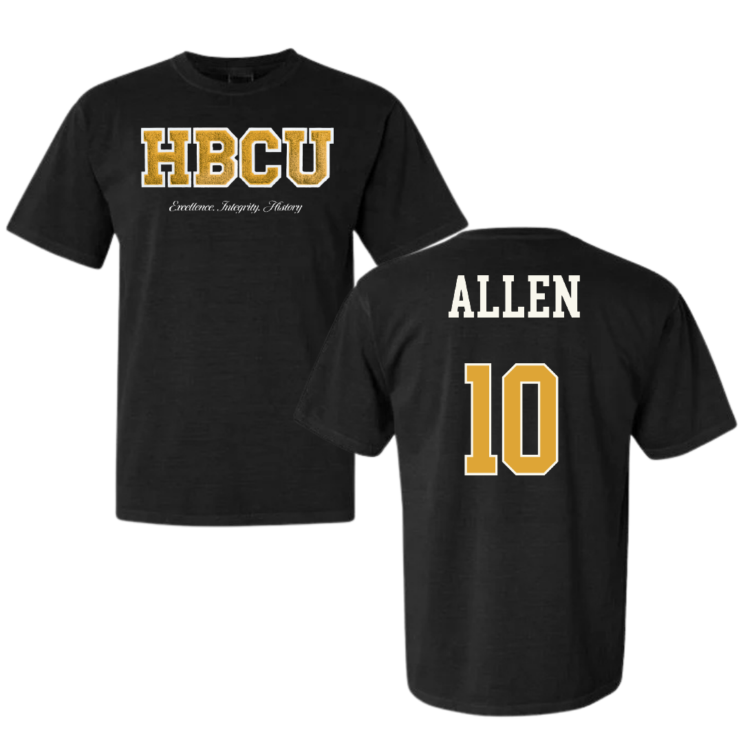 Grambling State University Baseball Black HBCU Varsity Comfort Colors Tee - #10 Payton Allen