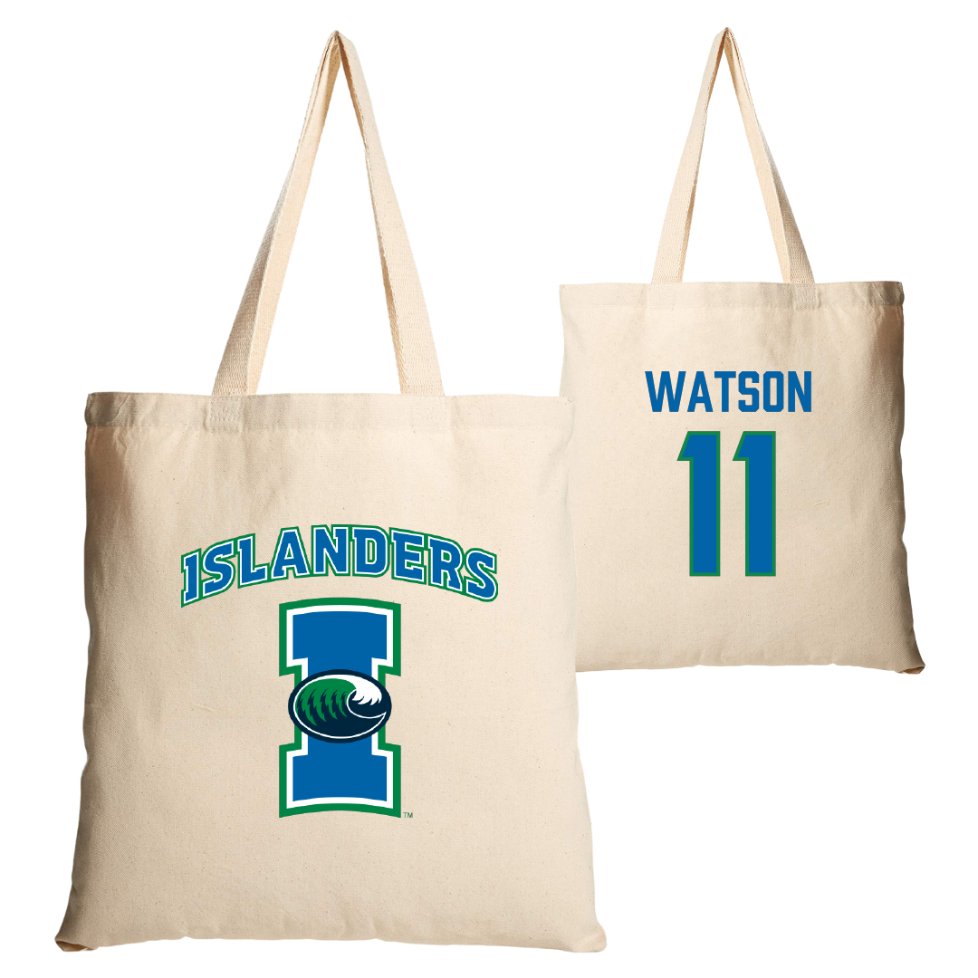 Texas A&M University-Corpus Christi Baseball Tan Canvas Tote Bag - #11 Matthew Watson