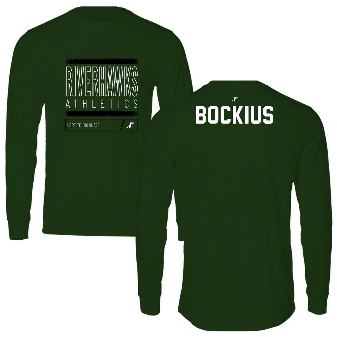 Northeastern State University Baseball Forest Green Dominate Long Sleeve - Brazen Bockius