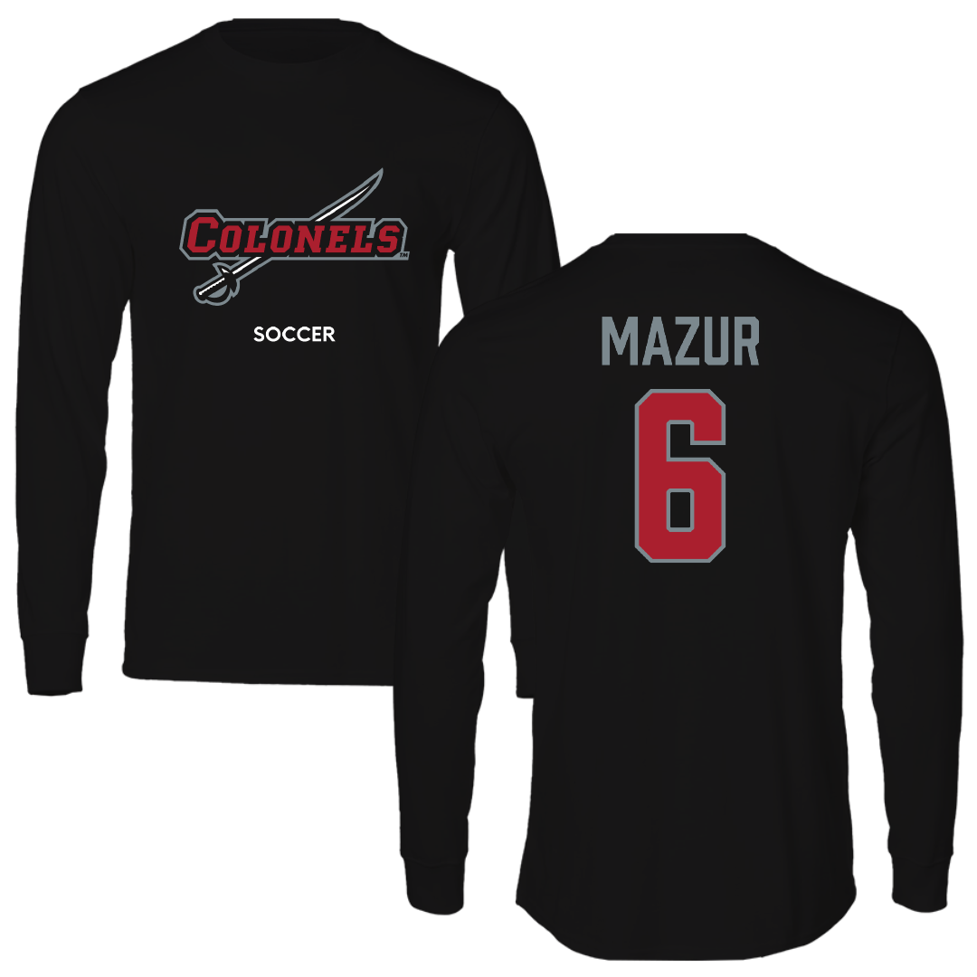 Nicholls State University Soccer (W) Black Colonels Long Sleeve - #6 Lillie Mazur