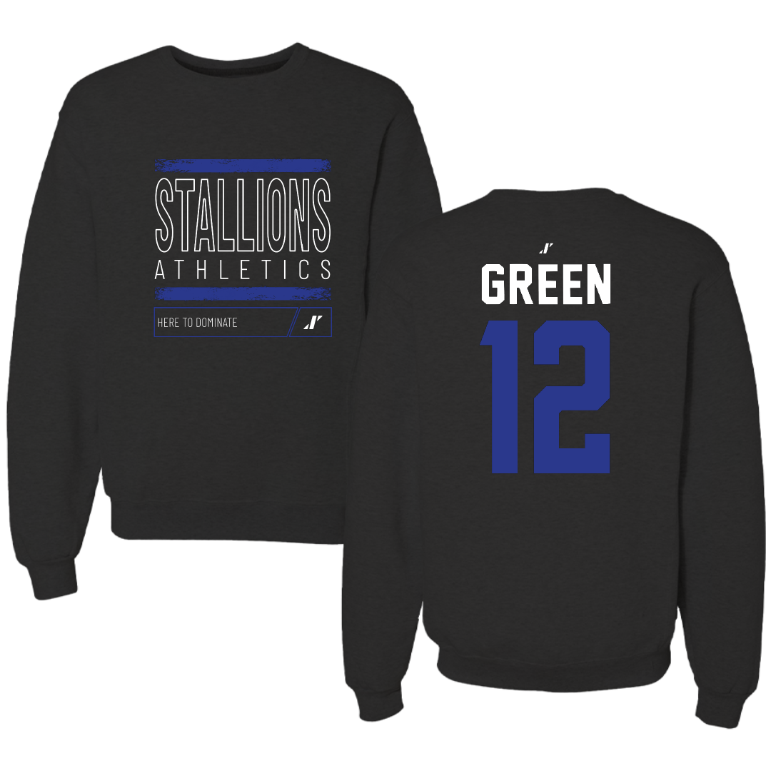 North American University Basketball Black Dominate Crewneck - #12 Desmond Green