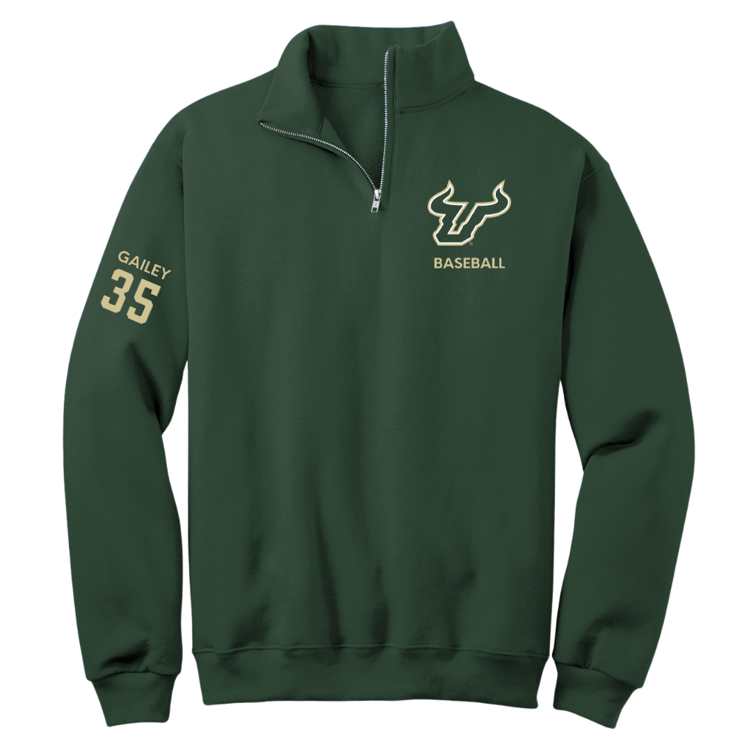 University of South Florida Baseball Forest Green Quarter-Zip - #35 Lawson Gailey