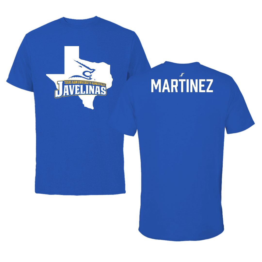 Texas A&M University-Kingsville TF and XC Blue State Tee - Anthony Martinez