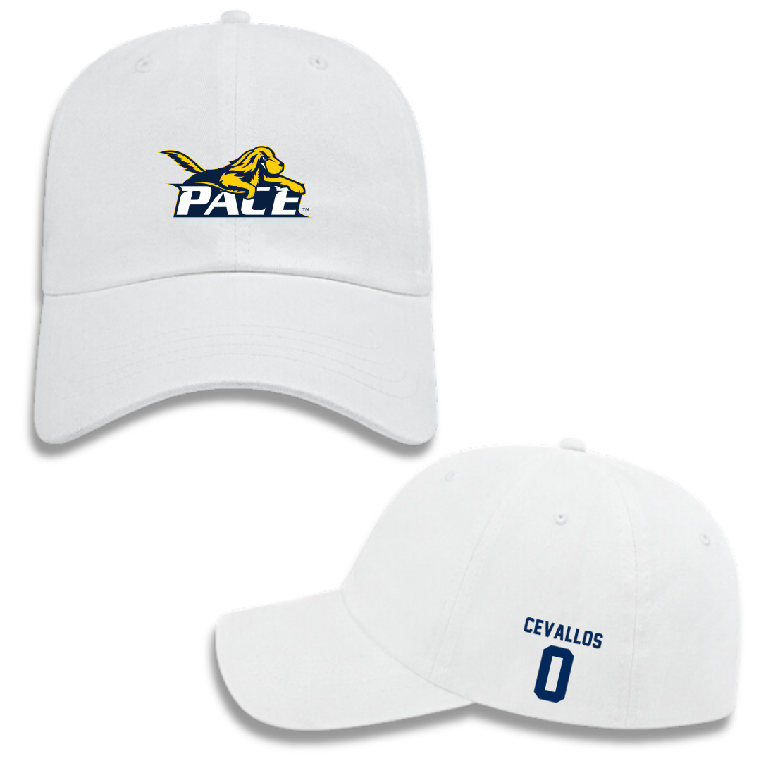 Pace University Basketball (W) White Hat - #0 Ciera Cevallos