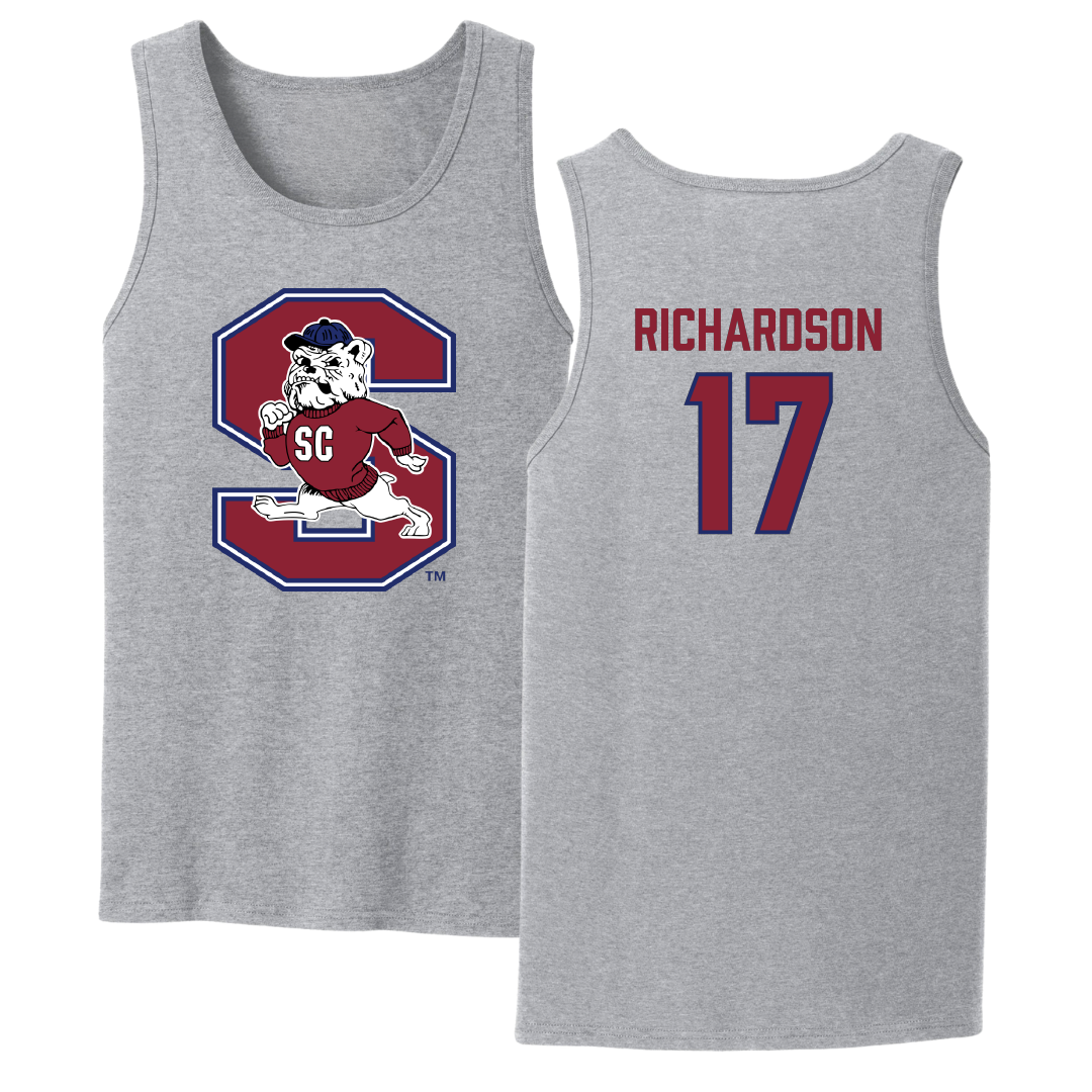 South Carolina State University Football Sport Gray Tank Top - #17 Malik Richardson