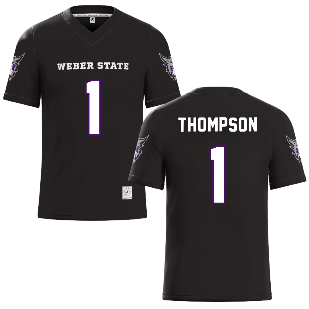 Weber State University Black Football Jersey - #1 Keahnist Thompson