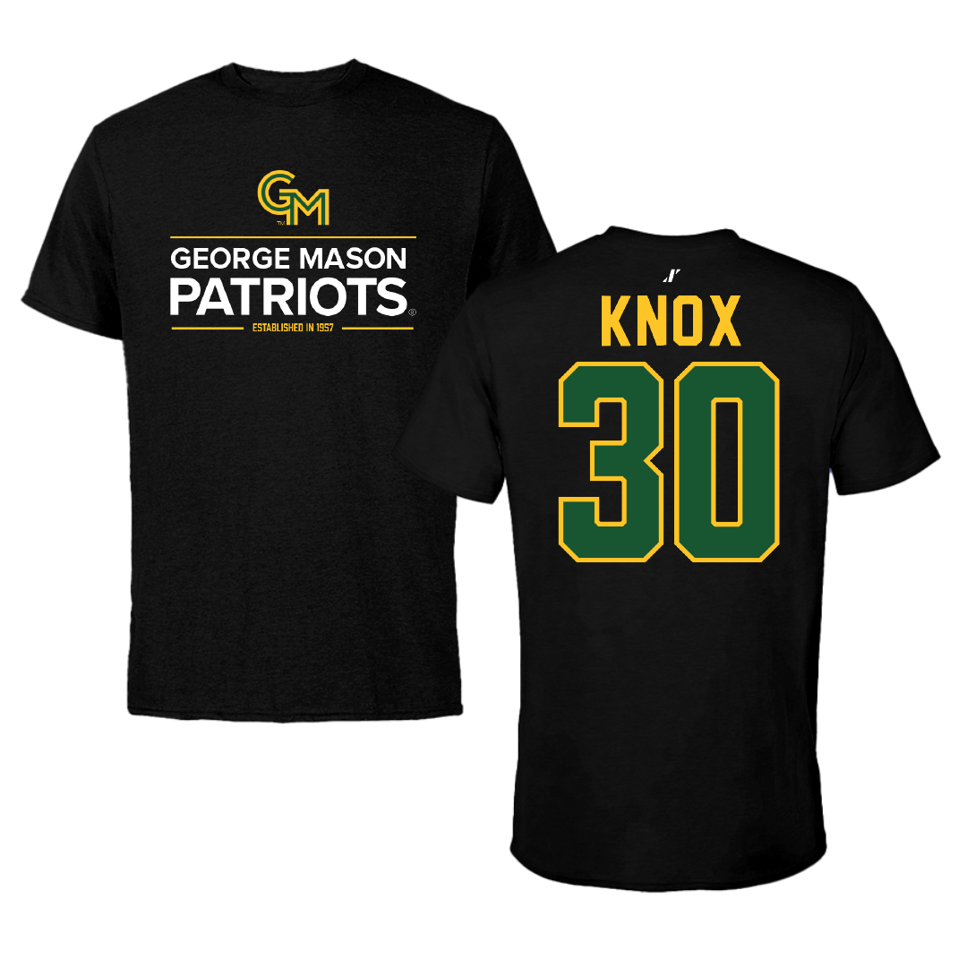 George Mason University Baseball Black General Performance Tee - #30 Connor Knox