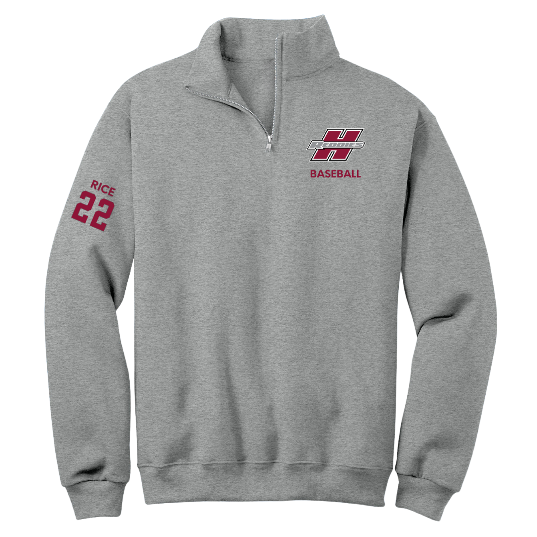 Henderson State University Baseball Sport Gray Quarter-Zip - #22 Luke Rice