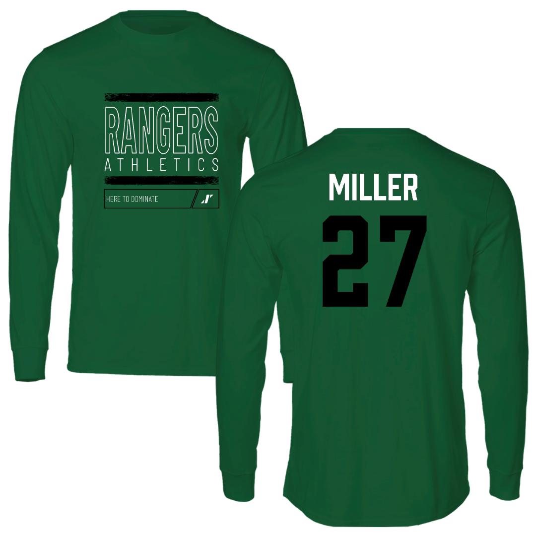 University of Wisconsin-Parkside Baseball Green Dominate Long Sleeve - #27 Brennen Miller