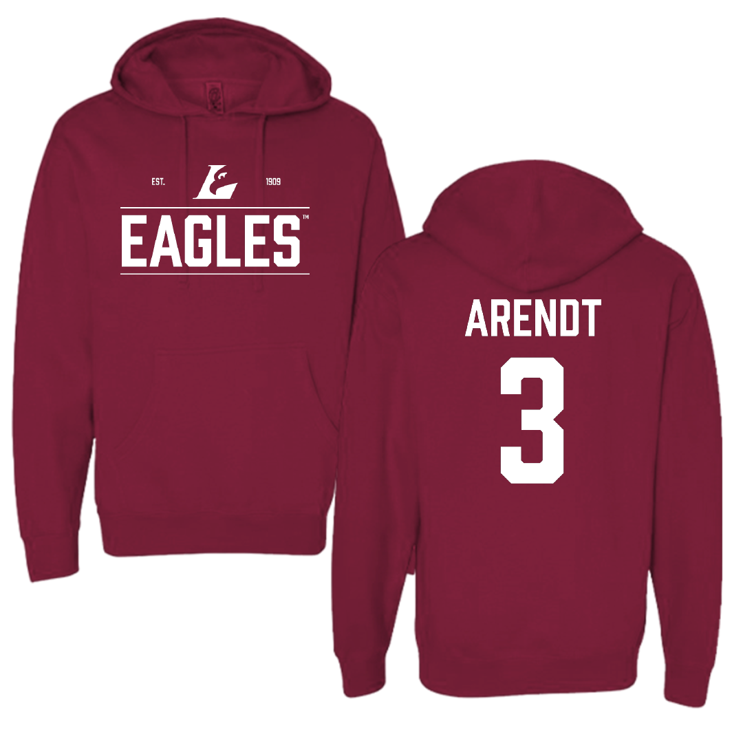 University of Wisconsin-La Crosse Football Maroon General Hoodie - #3 Keaton Arendt