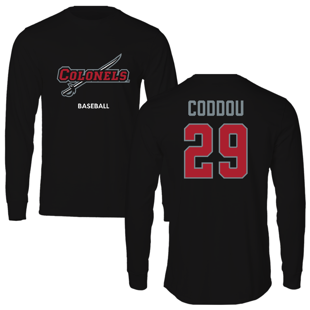 Nicholls State University Baseball Black Colonels Performance Long Sleeve - #29 Parker Coddou