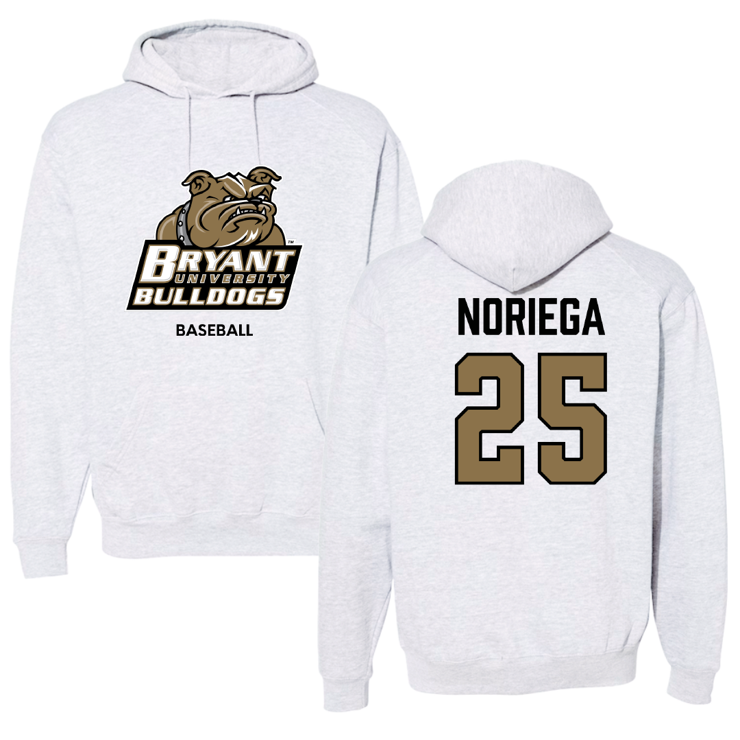Bryant University Baseball Light Gray Hoodie - #25 Gavin Noriega
