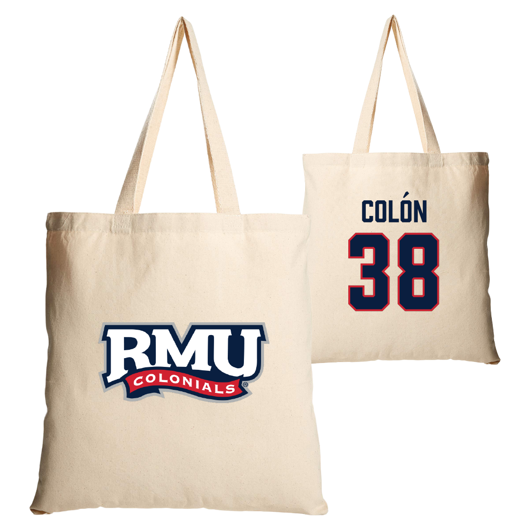 Robert Morris University Lacrosse Tan Canvas Tote Bag - #38 Sam Colón