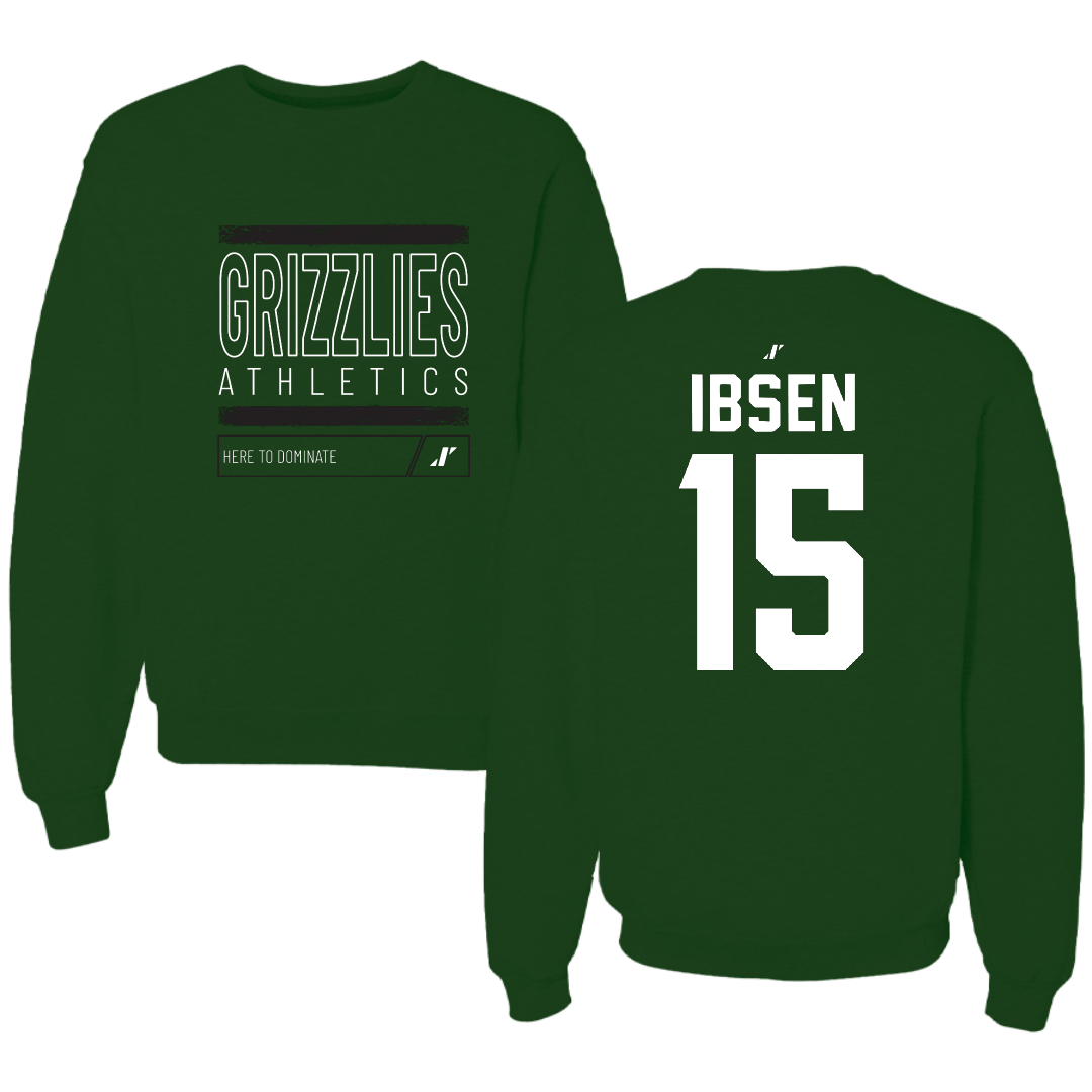 Adams State University Soccer Forest Green Dominate Crewneck - #15 Emily Ibsen