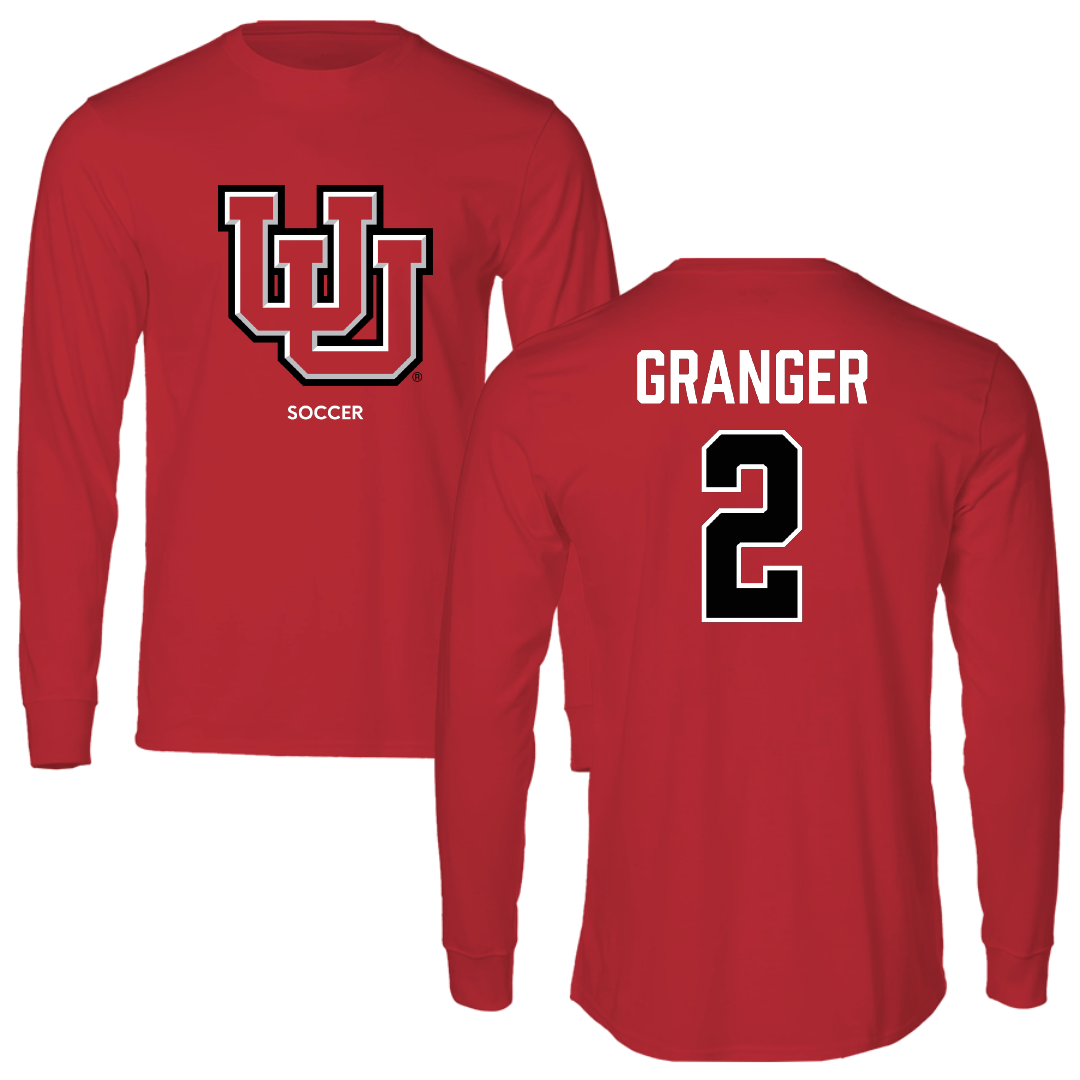 University of Utah Soccer (W) Red Block Long Sleeve - #2 Maryn Granger