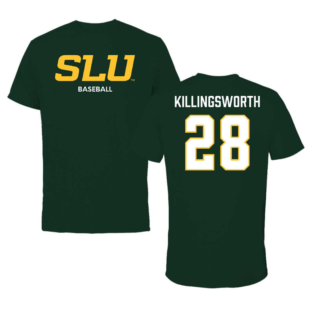 Southeastern Louisiana University Baseball Forest Green Tee - #28 Jake Killingsworth