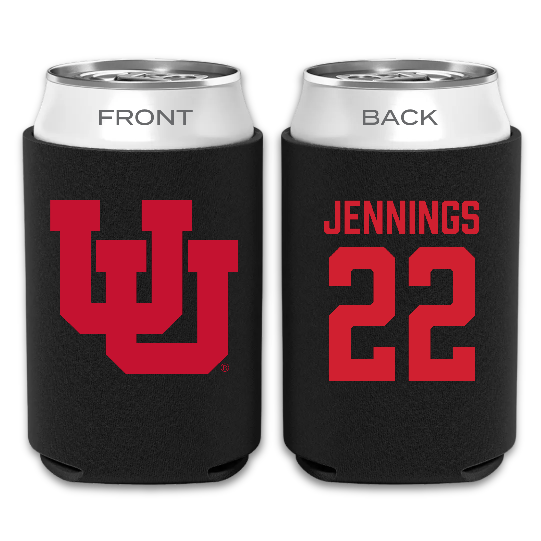 University of Utah Soccer Black Can Cooler - #22 Kyla Jennings