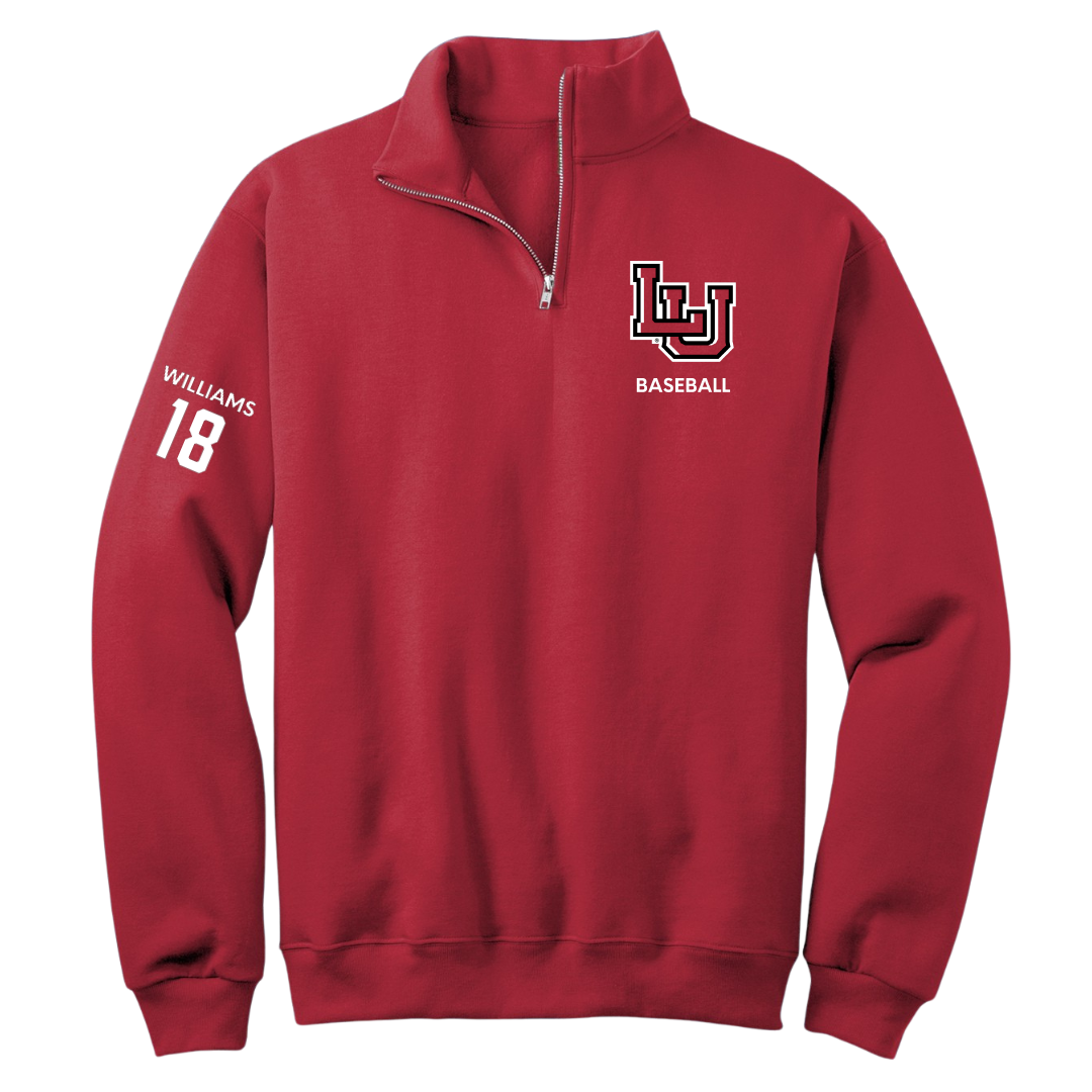 Lamar University Baseball Red Quarter-Zip - #18 Zach Williams