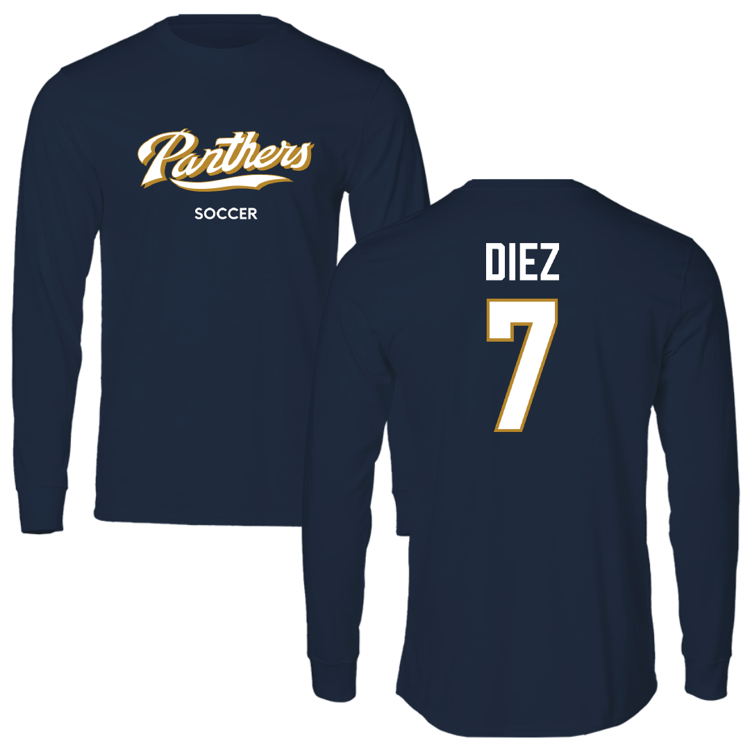 Florida International University Soccer (W) Navy Performance Long Sleeve - #7 Isabella Diez