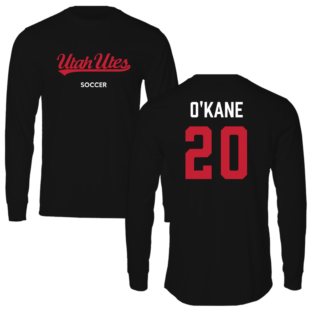 University of Utah Soccer (W) Black Utes Performance Long Sleeve - #20 Katie O'Kane