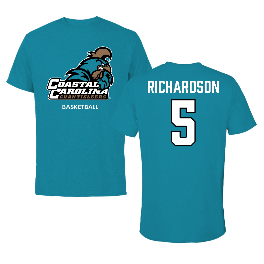 Coastal Carolina University Basketball (W) Teal Tee - #5 Deaja Richardson