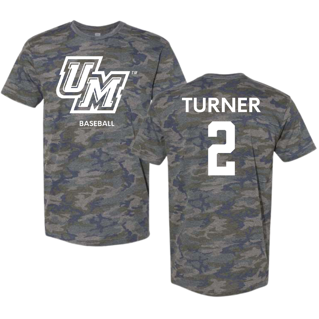 University of Montevallo Baseball Vintage Camo Tee - #2 McGwire Turner