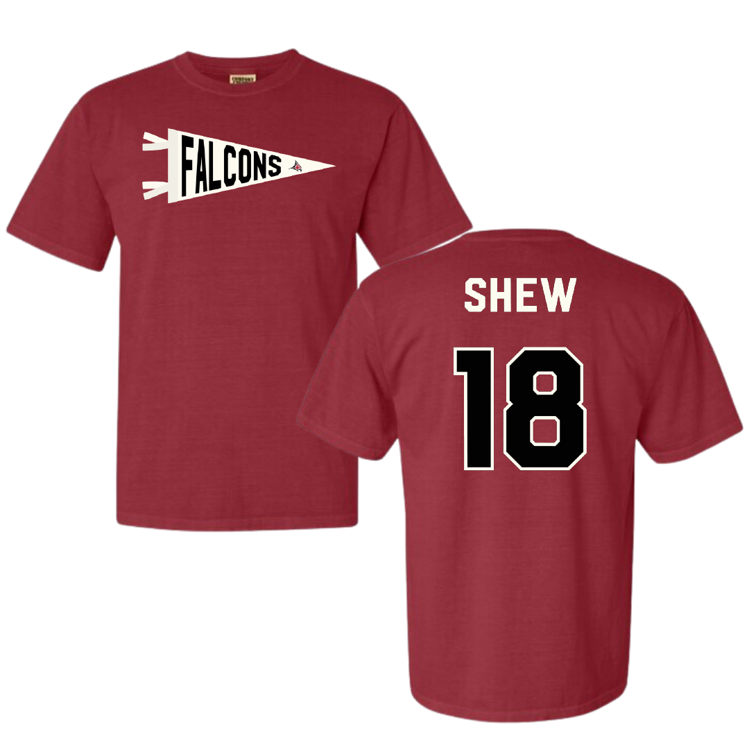 University of Wisconsin-River Falls Soccer Crimson Pennant Comfort Colors Tee - #18 Madyson Shew