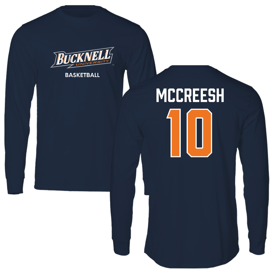 Bucknell University Basketball (M) Navy Long Sleeve - #10 Brandon McCreesh
