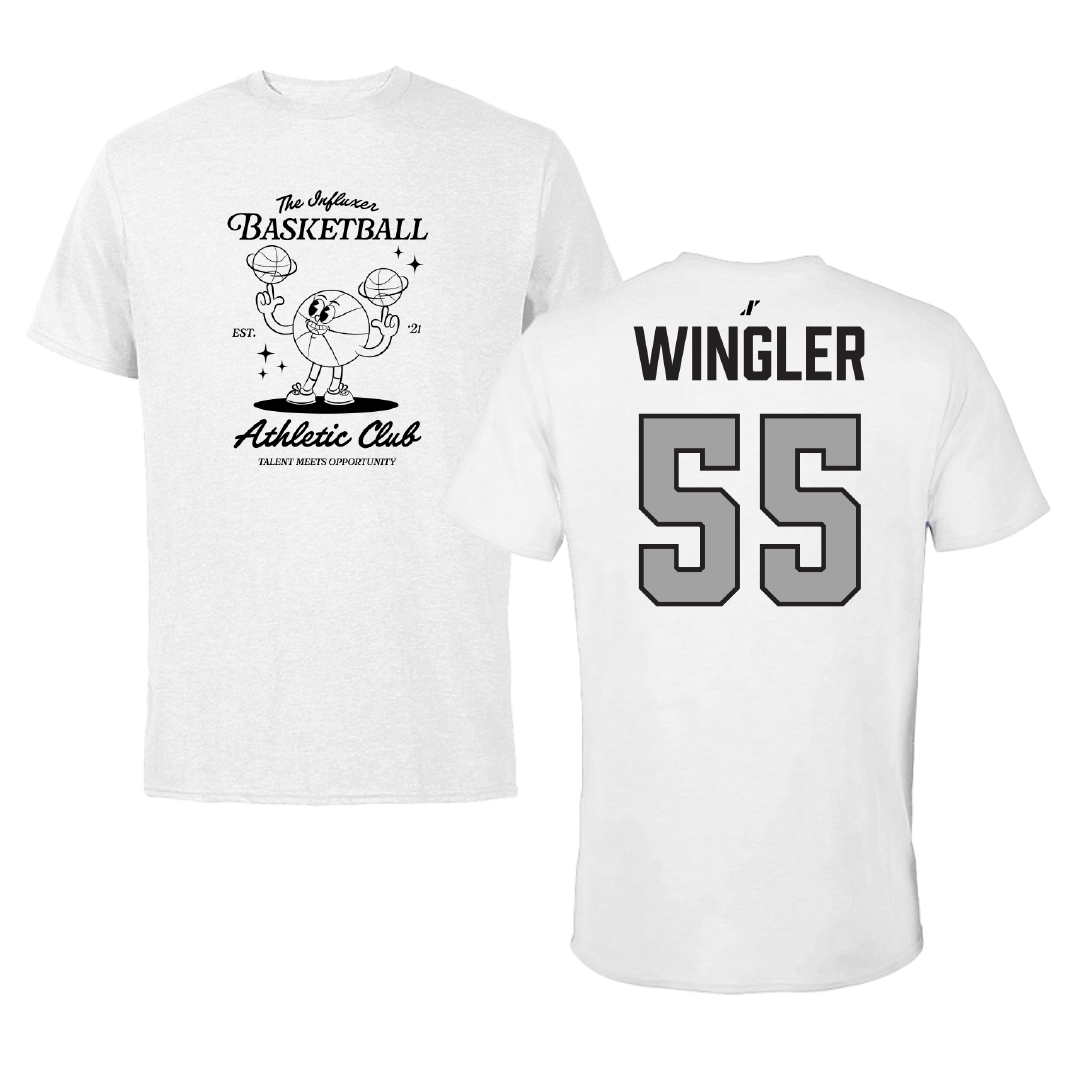 Basketball (W) White Influxer Athletic Club Tee - #55 Kendall Wingler